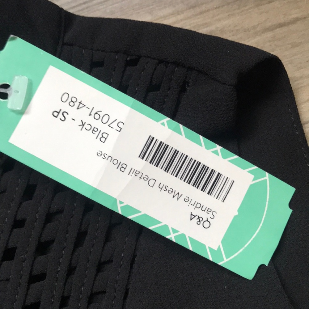 Q&A Mesh Women’s Blouse Black Sleeveless Dressy Top Small - Picture 11 of 16